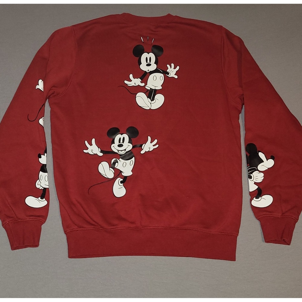 Disney Mickey Mouse Cartoons All Over Print Sweatshirt Retro Vintage Style M - Picture 4 of 7